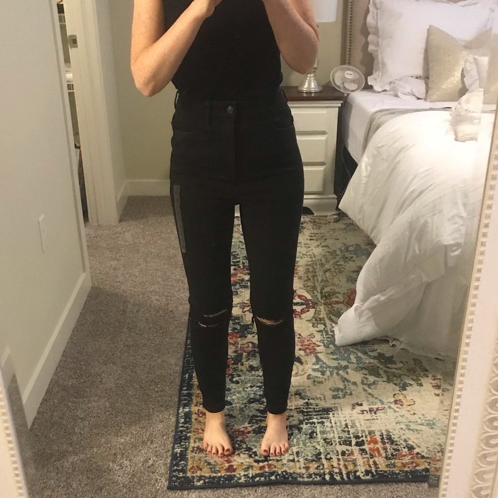 American Eagle high waisted black jeans